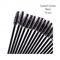 Eyelash combs, black 10 pc