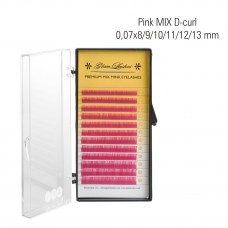 Pink MIX D-Curl 0,07 x 8/9/10/11/12/13 mm