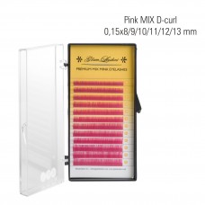 Pink MIX D-Curl 0,15 x 8/9/10/11/12/13 mm