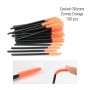 Silicone Eyelash Combs Orange 100 pcs.